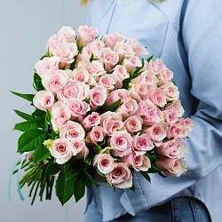 51 бело-розовая роза 35-40см (Кения)