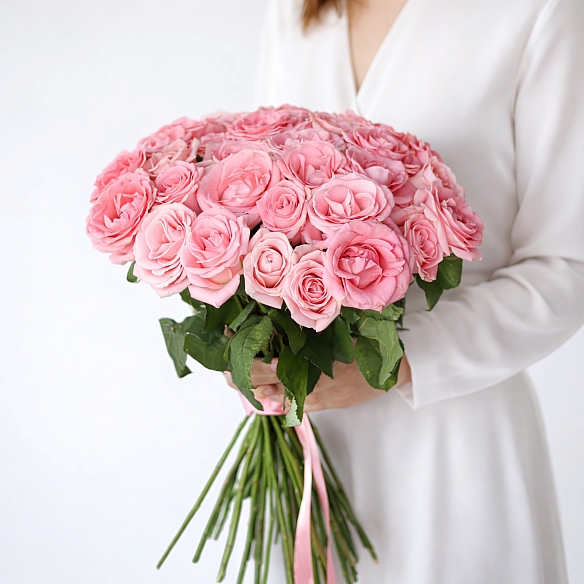 31 розовая роза 60см (Россия)