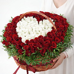 Композиция «Сердце в корзине»