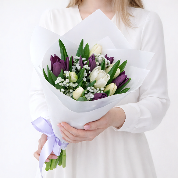 Букет «Черничный пломбир» S