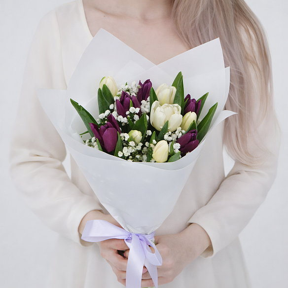 Букет «Черничный пломбир» S