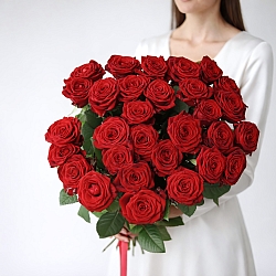 31 красная роза 70см (Россия)