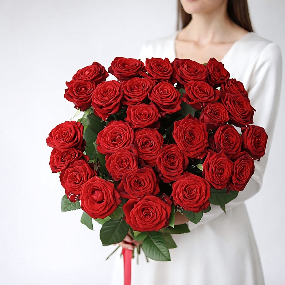 31 красная роза 70см (Россия)