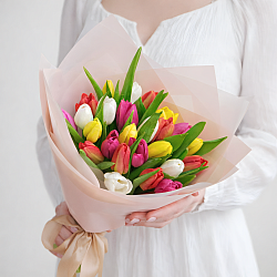 25 тюльпанов микс в упаковке