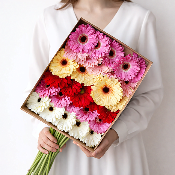 Охапка гербер микс