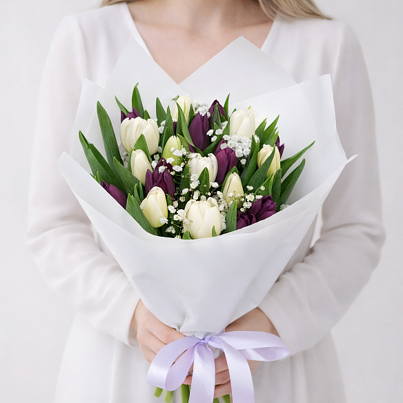 Букет «Черничный пломбир» L