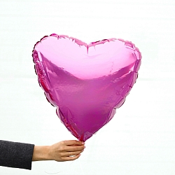 Шар фольгированный сердце розовое (глянцевый)