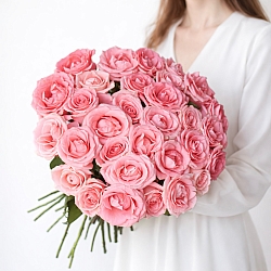 31 розовая роза 60см (Россия)